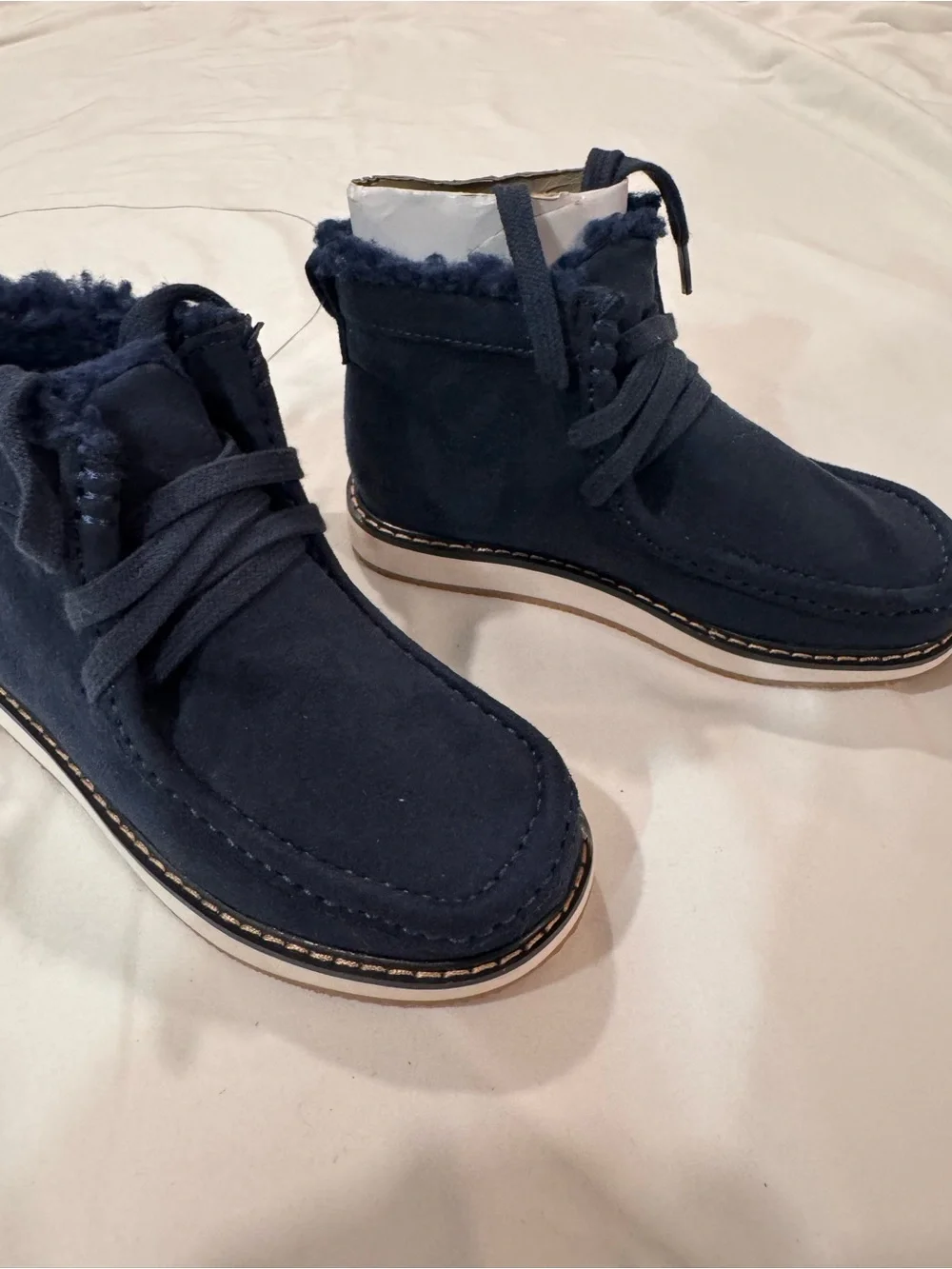 Gap Kids Navy Blue Suede Fleece-Lined Casual Shoes
